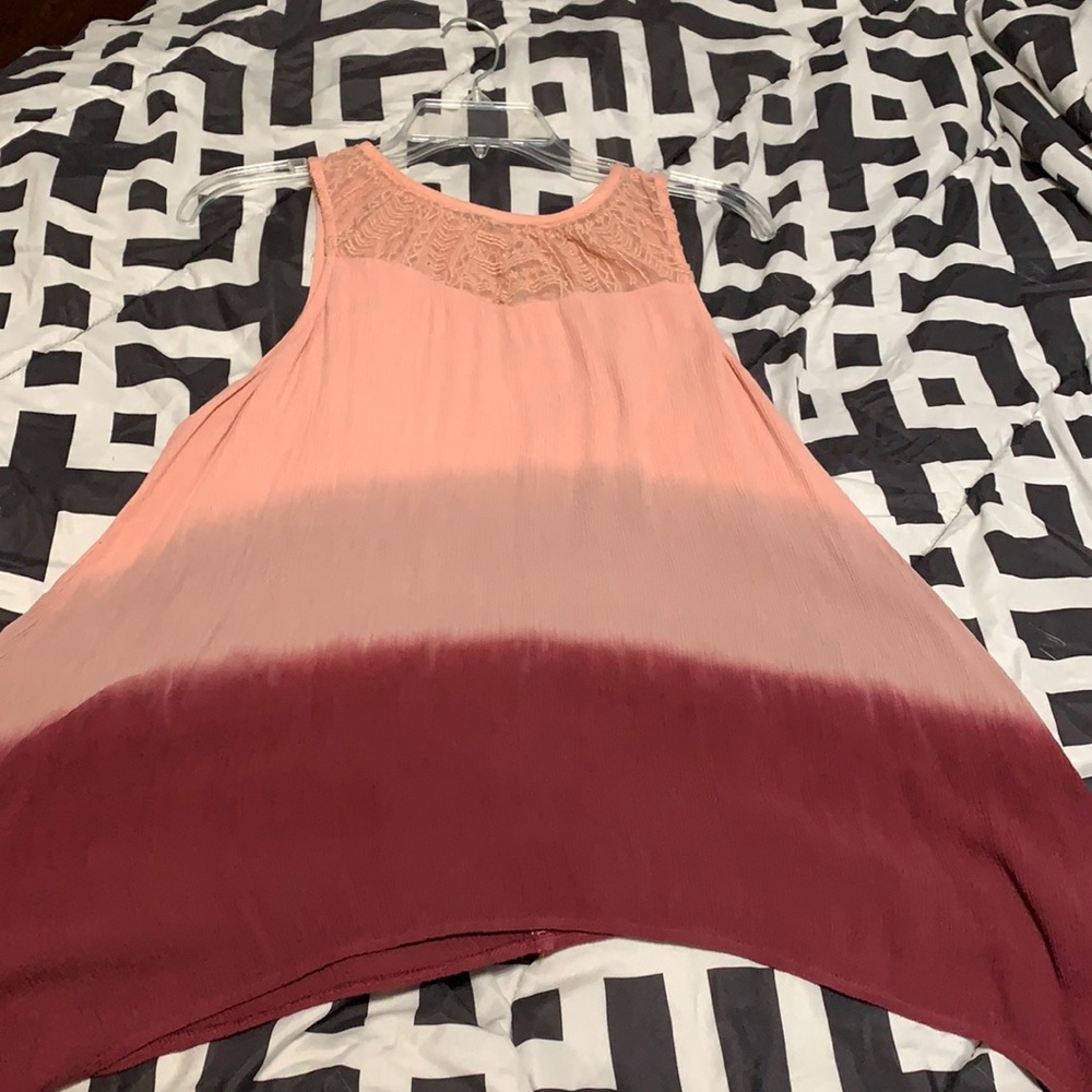 Ombré Shark bite sleeveless top